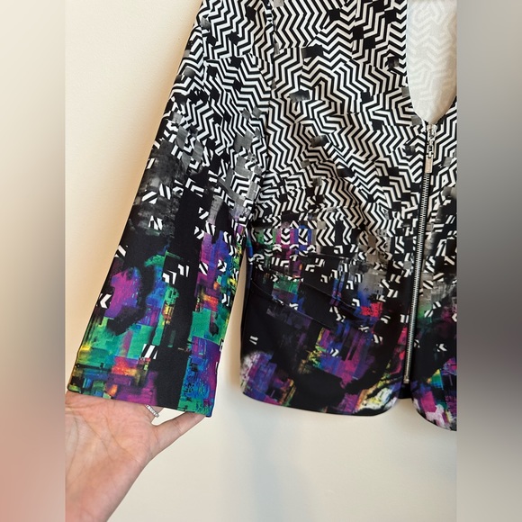 Joseph Ribkoff blazer with zipper-size 10 - Picture 5 of 6